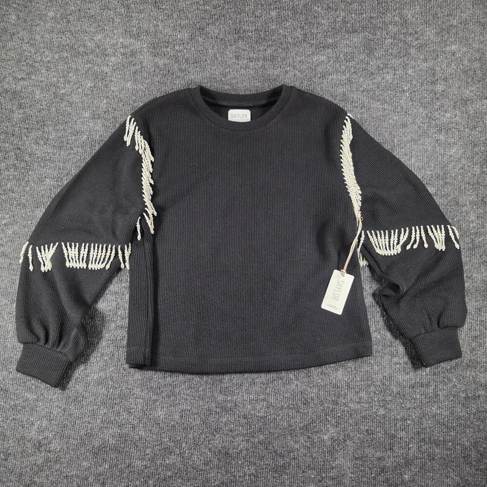 Saylor Women's Black and White Jumper